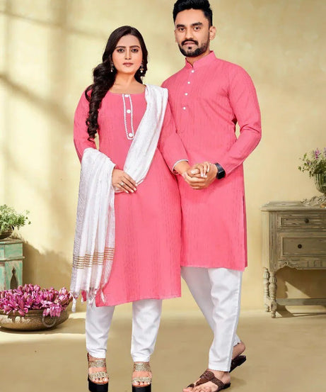 Pure Slub Cotton Couple Combo Set