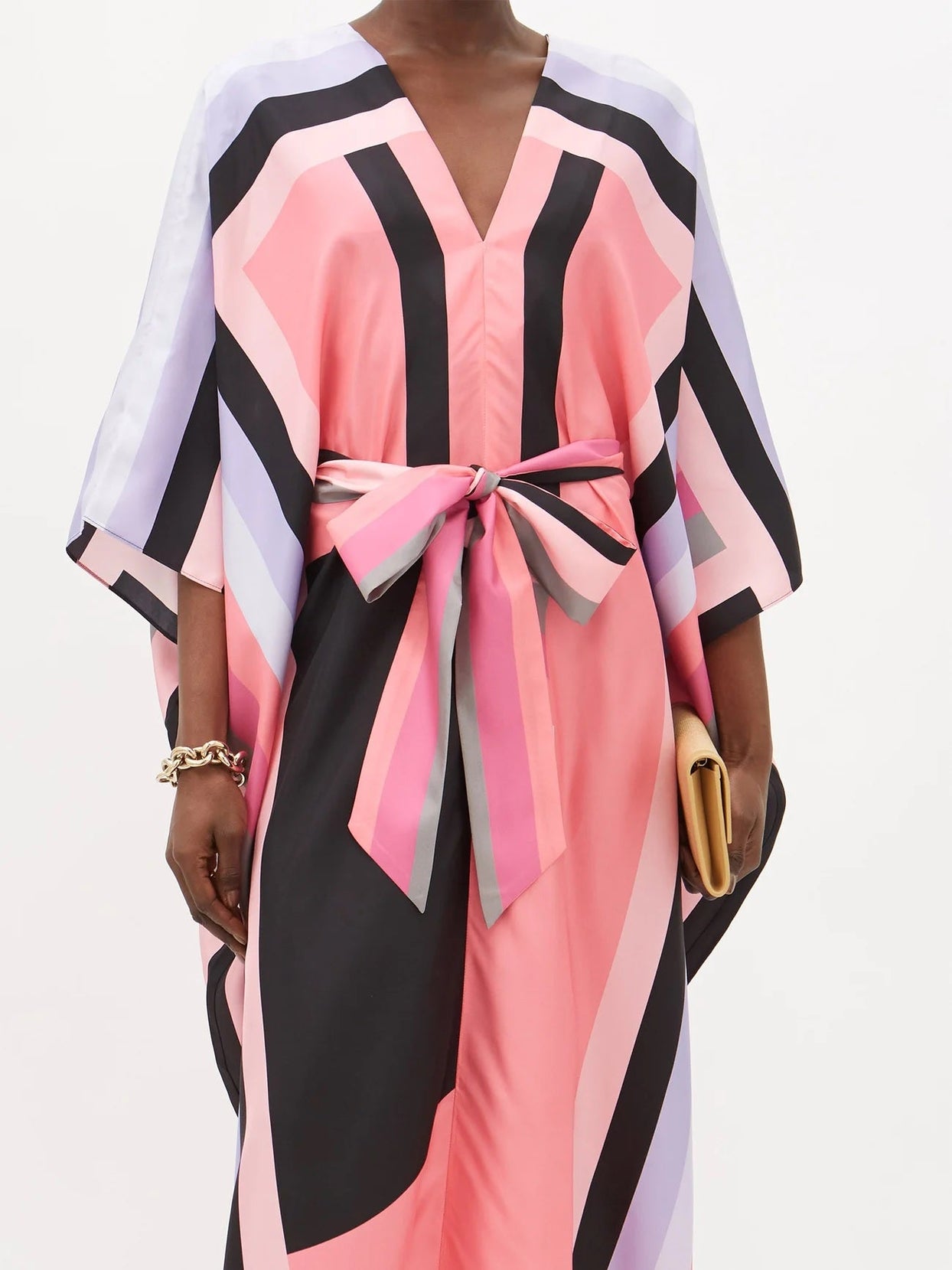 Luxury Silk Crepe Kaftan – Lightweight and Elegant Caftan For Women's