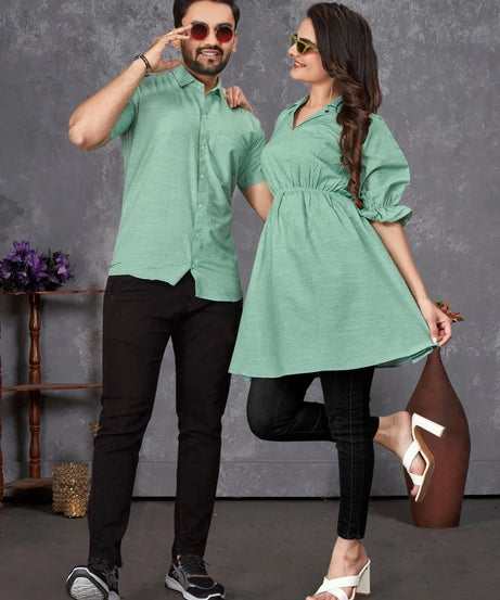 Premium Slub Cotton Couple Combo Set