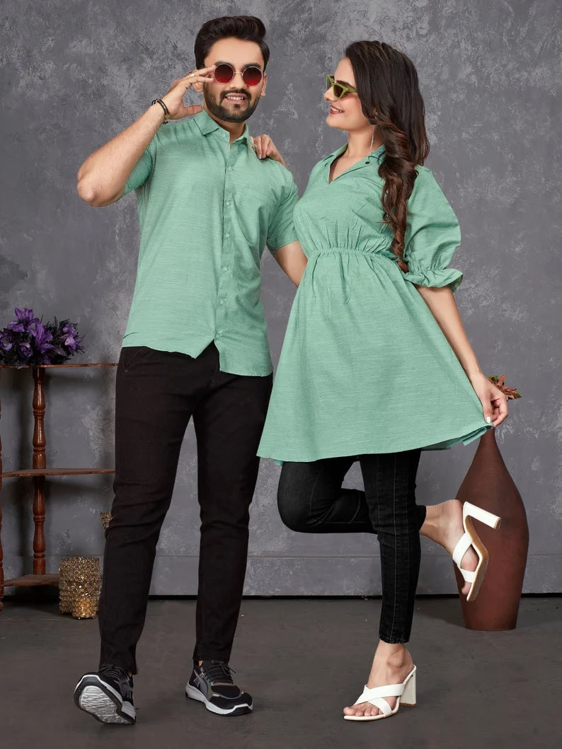 Premium Slub Cotton Couple Combo Set