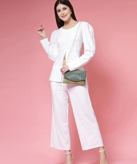 Adorn Embellished Suede Clutch