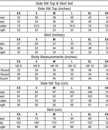 Linen Side Slit Top & Skirt Set