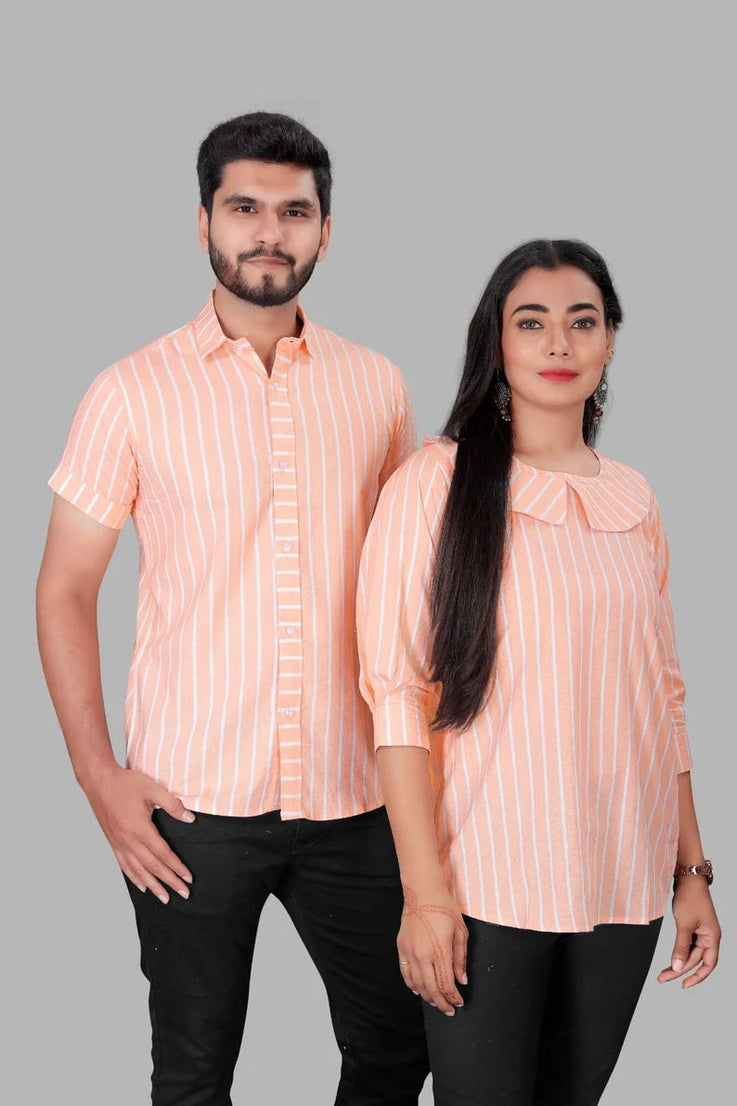 Tunic Top & Shirt  Cotton Couple Combo Set