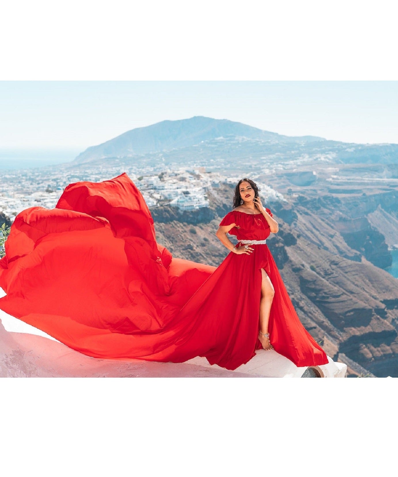 Long Flying Satin Dress For Photoshoot, Dress for Wedding