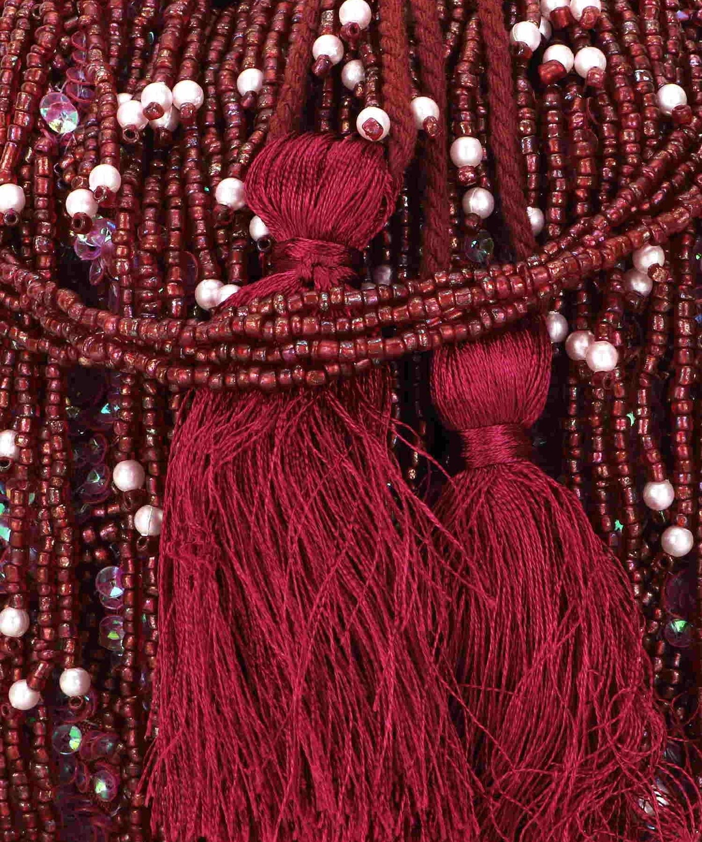 Dangle Abstract Embellished Velvet Potli Bag