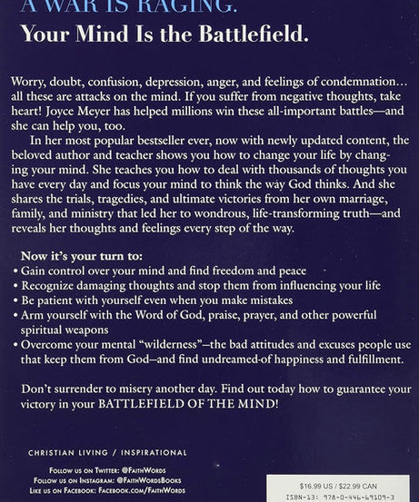 BATTLEFIELD OF THE MIND - Paperback Joyce Meyer (Author)