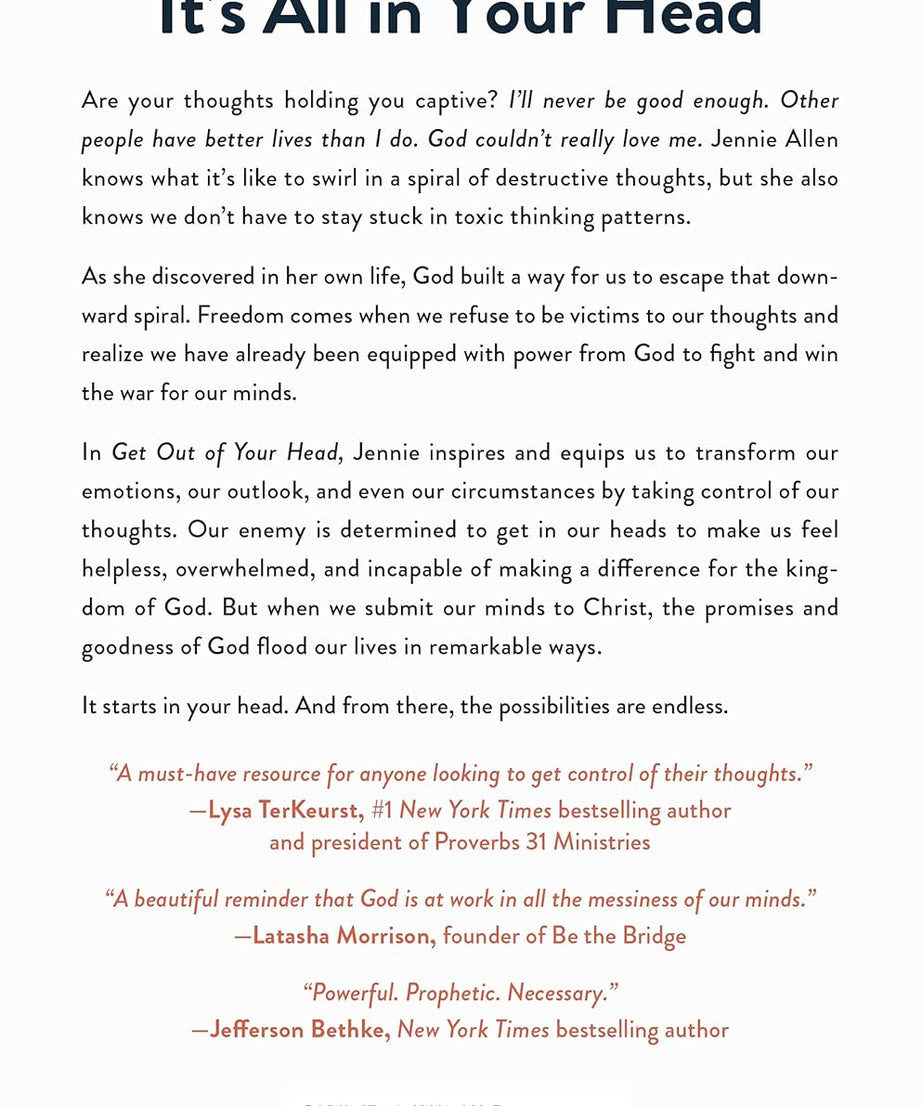 Get Out of Your Head:  paperback