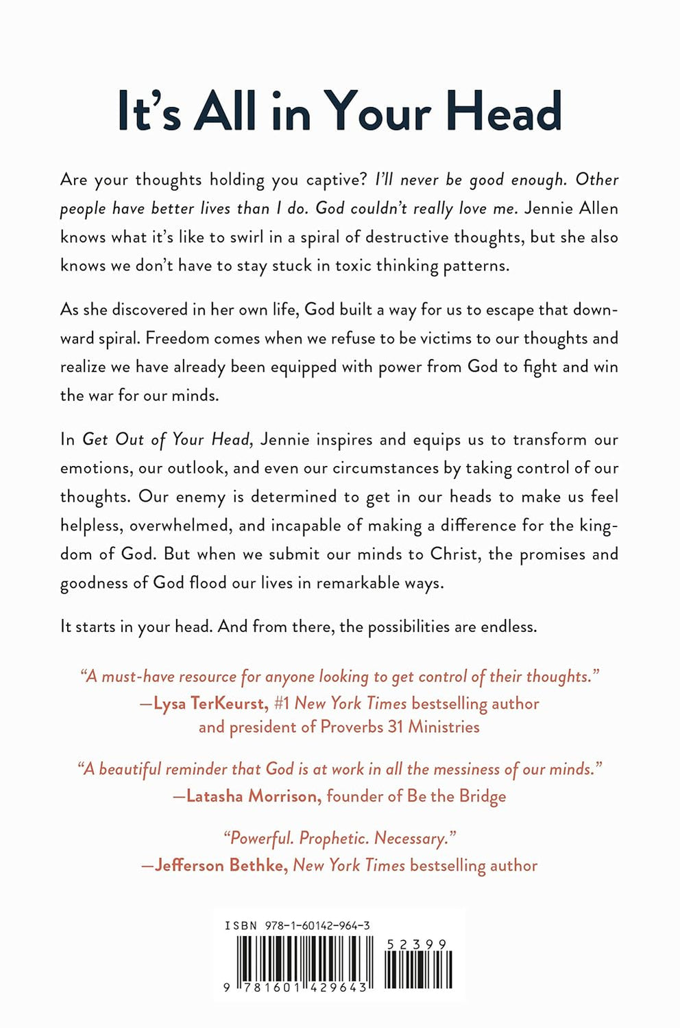 Get Out of Your Head:  paperback