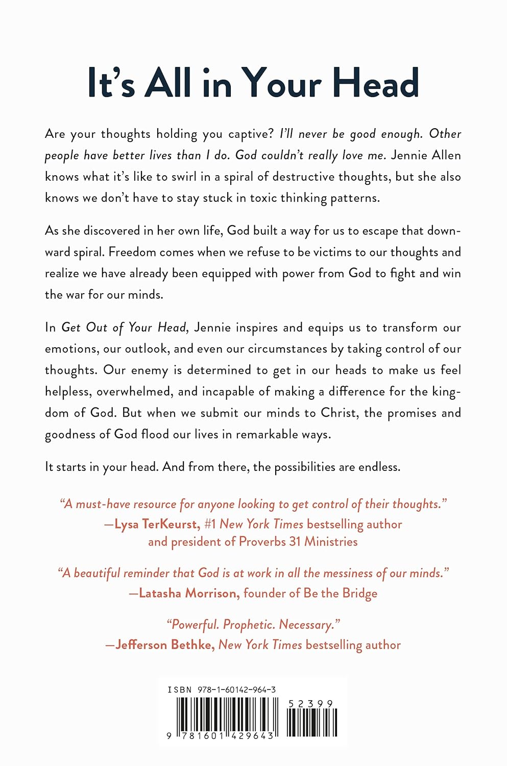 Get Out of Your Head:  paperback