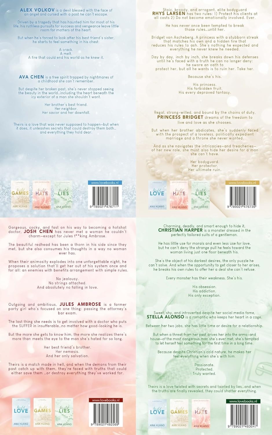 Twisted Love /Games /Hate/ Lies- set(Twisted, 1-4) Paperback