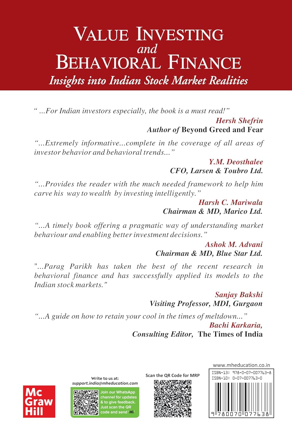 VALUE INVESTING AND BEHAVIORAL FINANCE ( Hardcover)