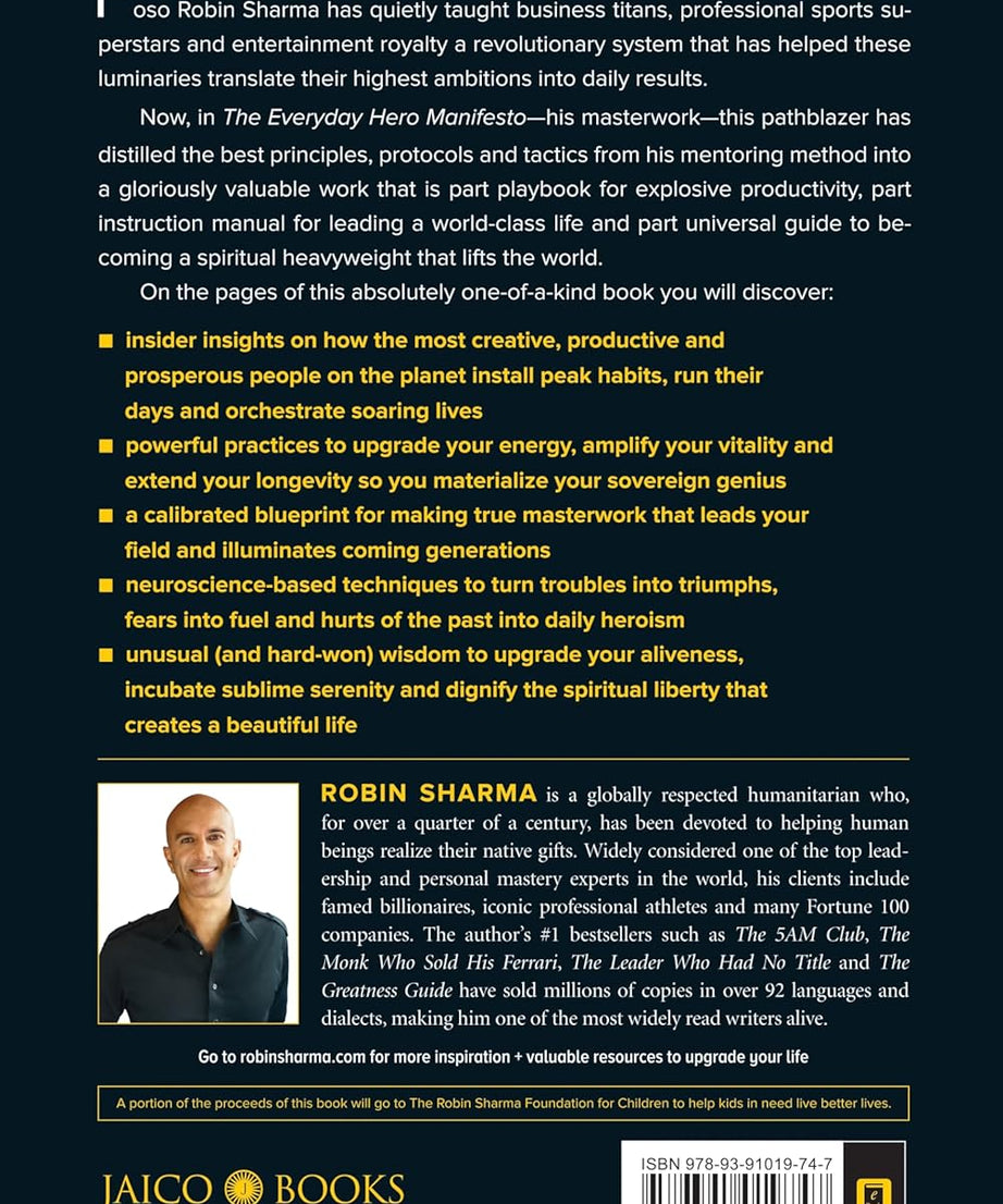 The Everyday Hero Manifesto Paperback 2021 by Robin Sharma