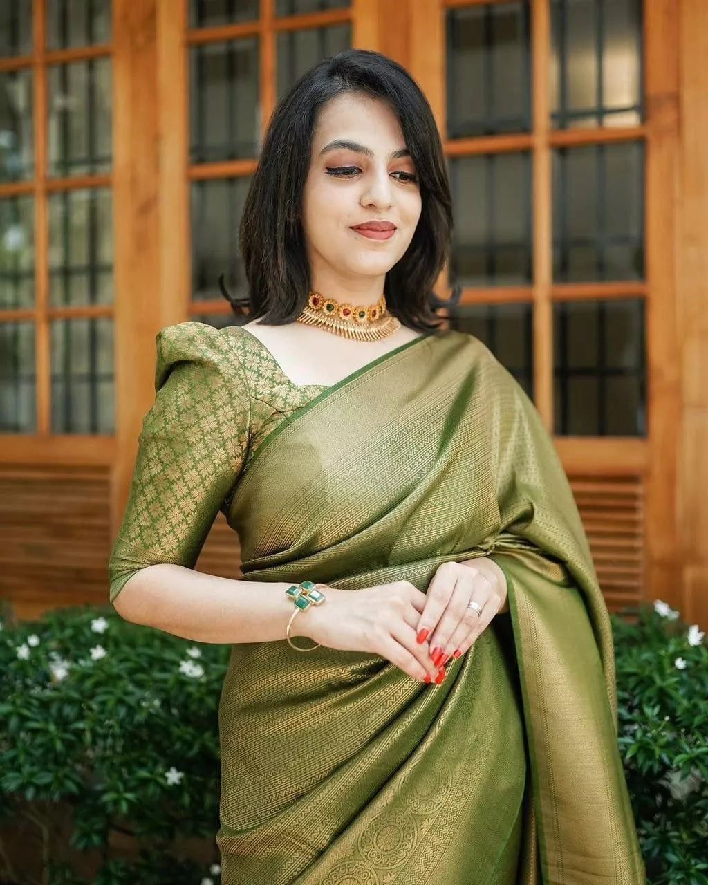 PartyWear Fancy Saree, Ethnic Function Style Sari & Blouse