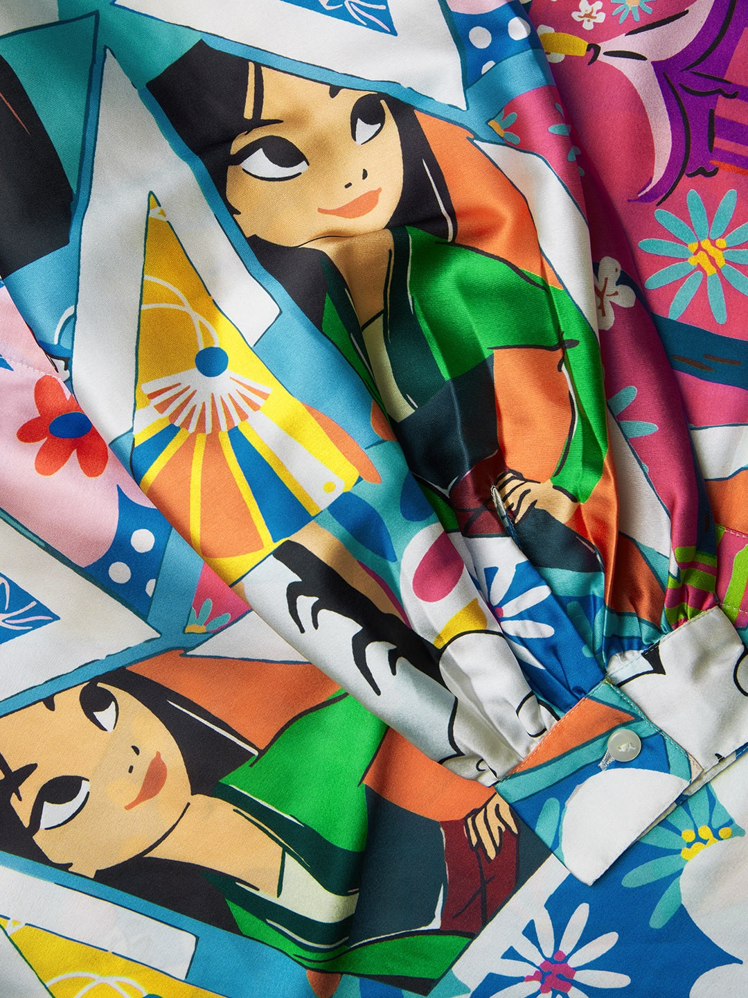 Satin Disney Mulan Women Shirts