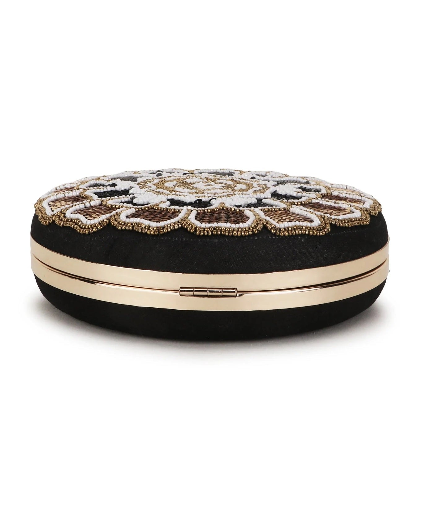 Gala Floral Emroidered Faux Silk Clutch