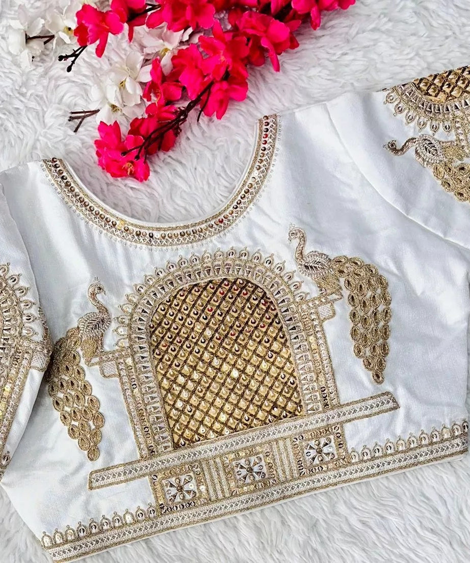 Full Stitched Watermelon Silk Function New Wedding Blouse & Choli