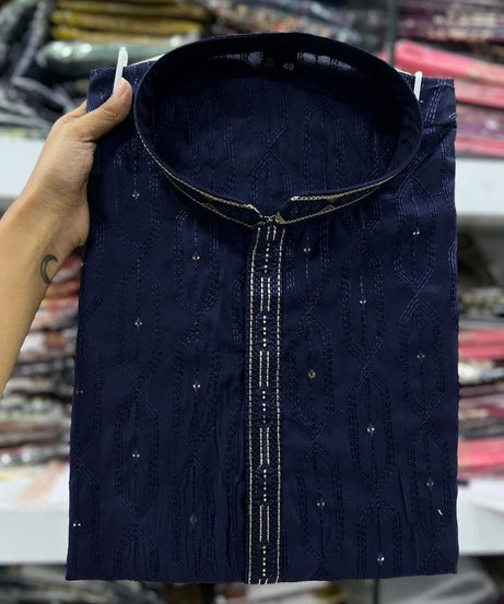 Premium Silk Kurta Pajama Set For Men's, Wedding Wear Pair For Men's