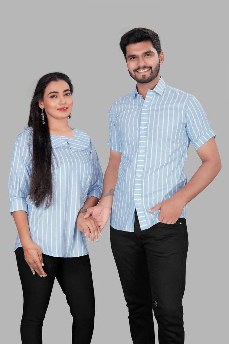 Tunic Top & Shirt  Cotton Couple Combo Set