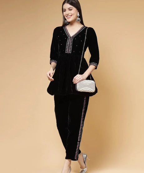 Adorn Embellished Faux Silk Clutch