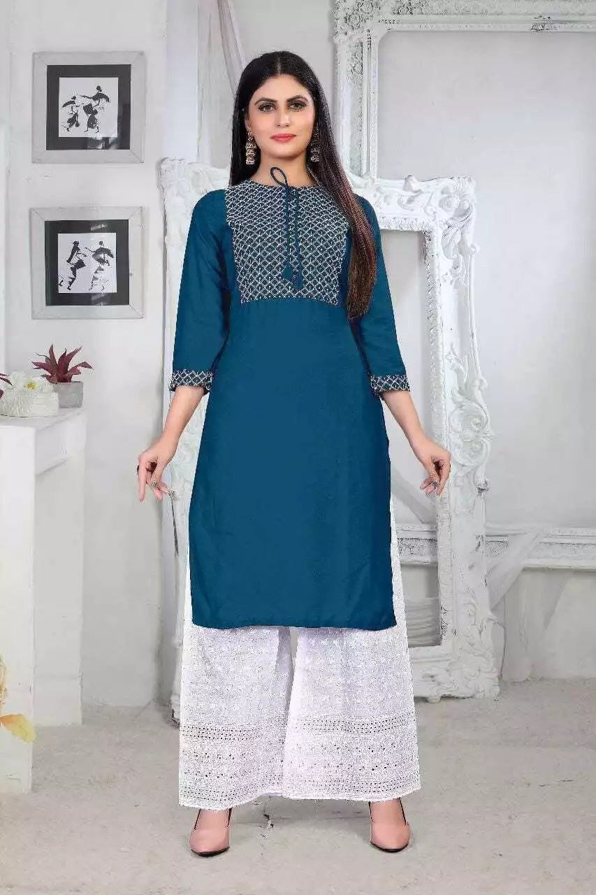 Designer Fancy FullStitched Rayon Top Pant & 2 Piece Set