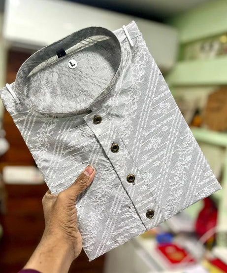 Men's Ethnic Wear Jacquard Kurta Pajama