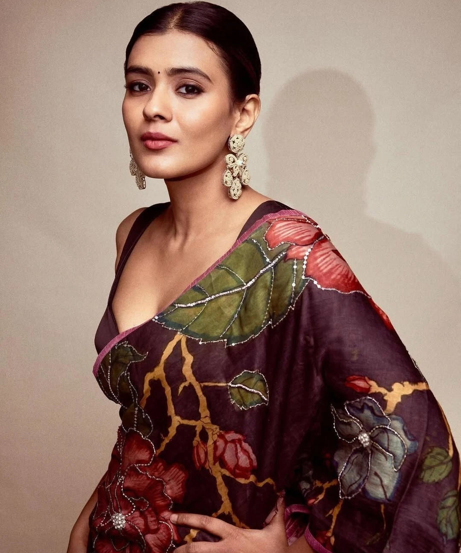 Women's Wedding Classic Latest Japan Satin Saree ,New Sari & Blouse