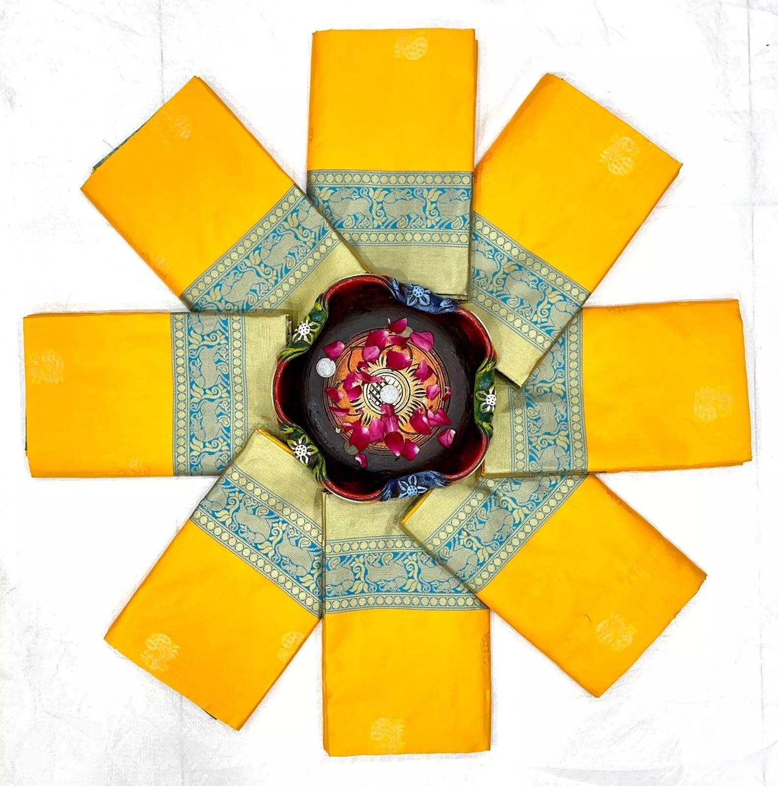 Soft Lichi Silk &  Jacquard Work Saree With Blouse