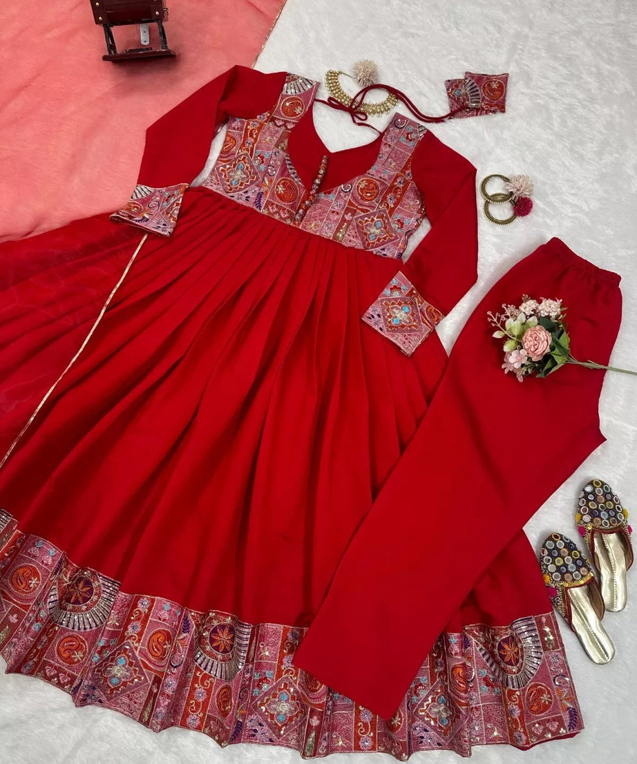 Roman Silk With Sequence Work Salwar Kameez Suit