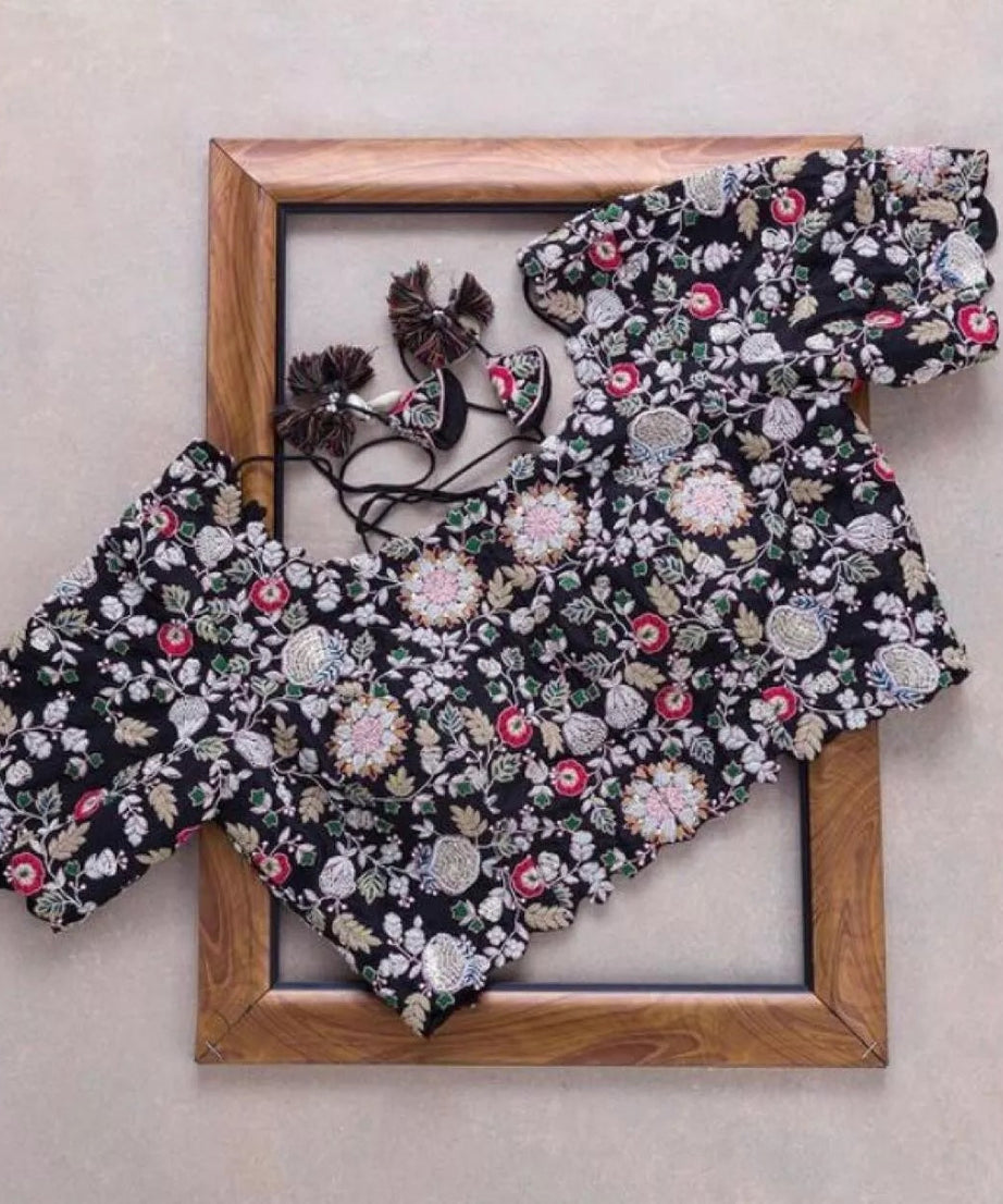 Georgette Embroidery Work Saree With Blouse,Party Wear Designer Saree