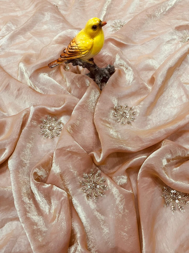 Women's Fandy Satin Silk Saree With Blouse 11-RV