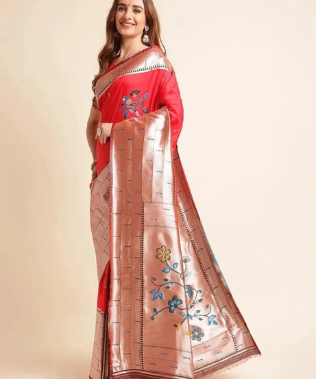 Pure Soft Banarasi Silk Heavy Saree With Blouse
