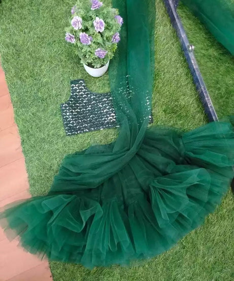 Heavy Net Full Flair Lehenga Dress