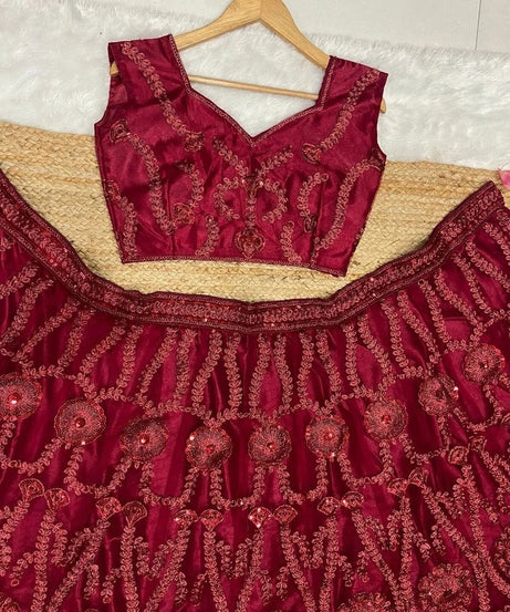 Stylish Wedding Lehenga Choli Bridesmaids With Glitter Dori Work , Ethnic Lehenga Choli 12-BS