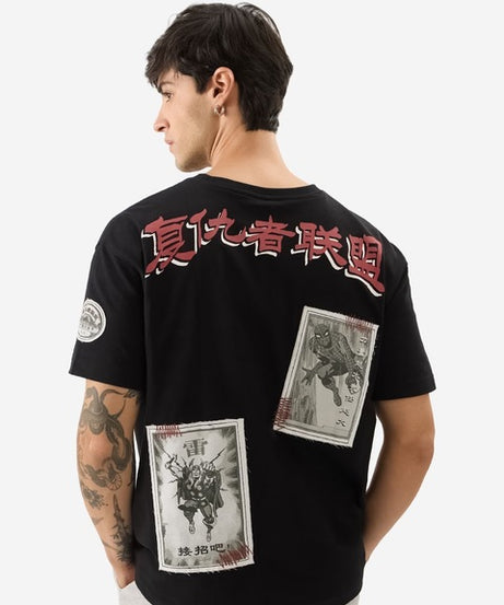 Marvel Comic Cards Oversized T-Shirts