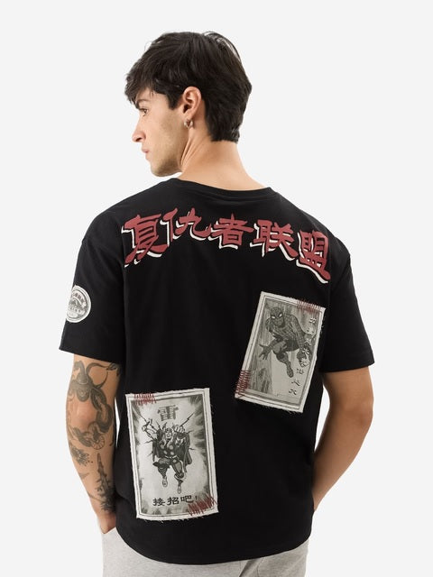 Marvel Comic Cards Oversized T-Shirts