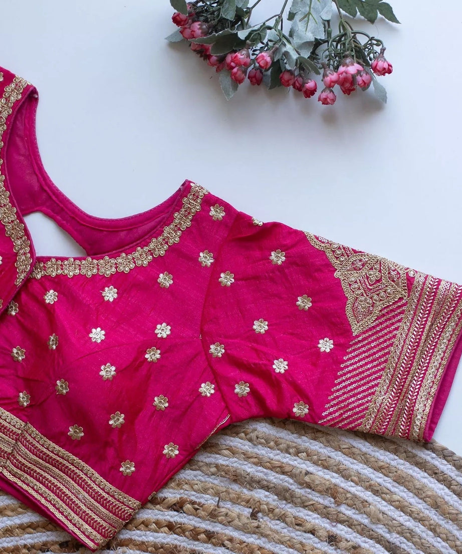 Women's Caterpillar Silk Full Stitched Blouse