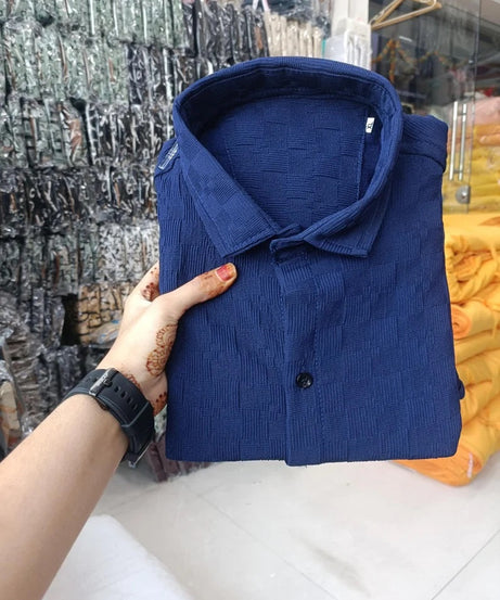 Men's Popcorn & Half Sleeve Shirt Set