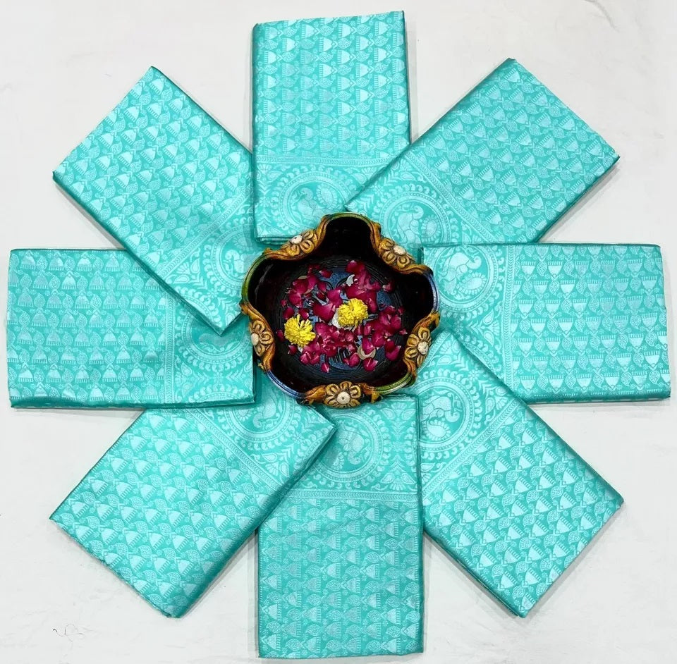 Soft Lichi Silk Beautiful Rich Pallu & Jacquard Work Saree With Blouse