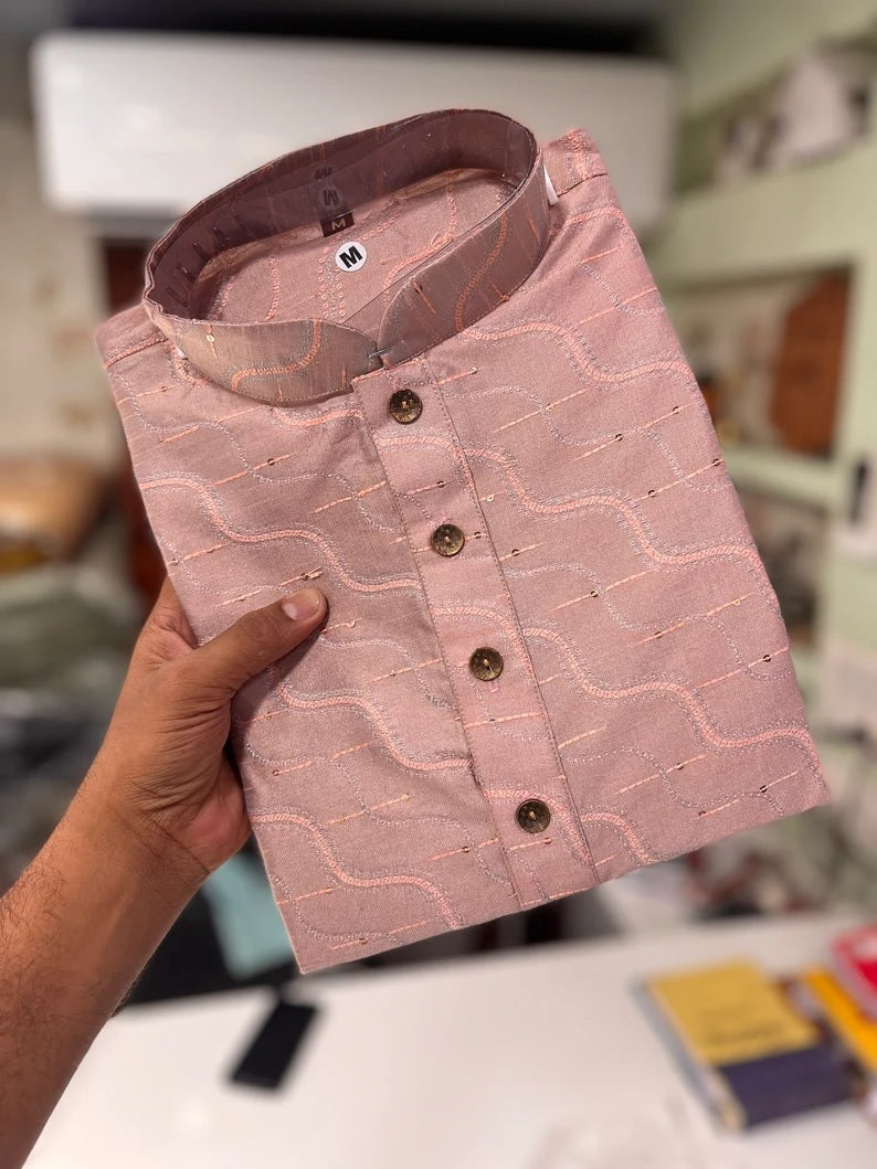 Men's Jacquard Kurta Pajama Set