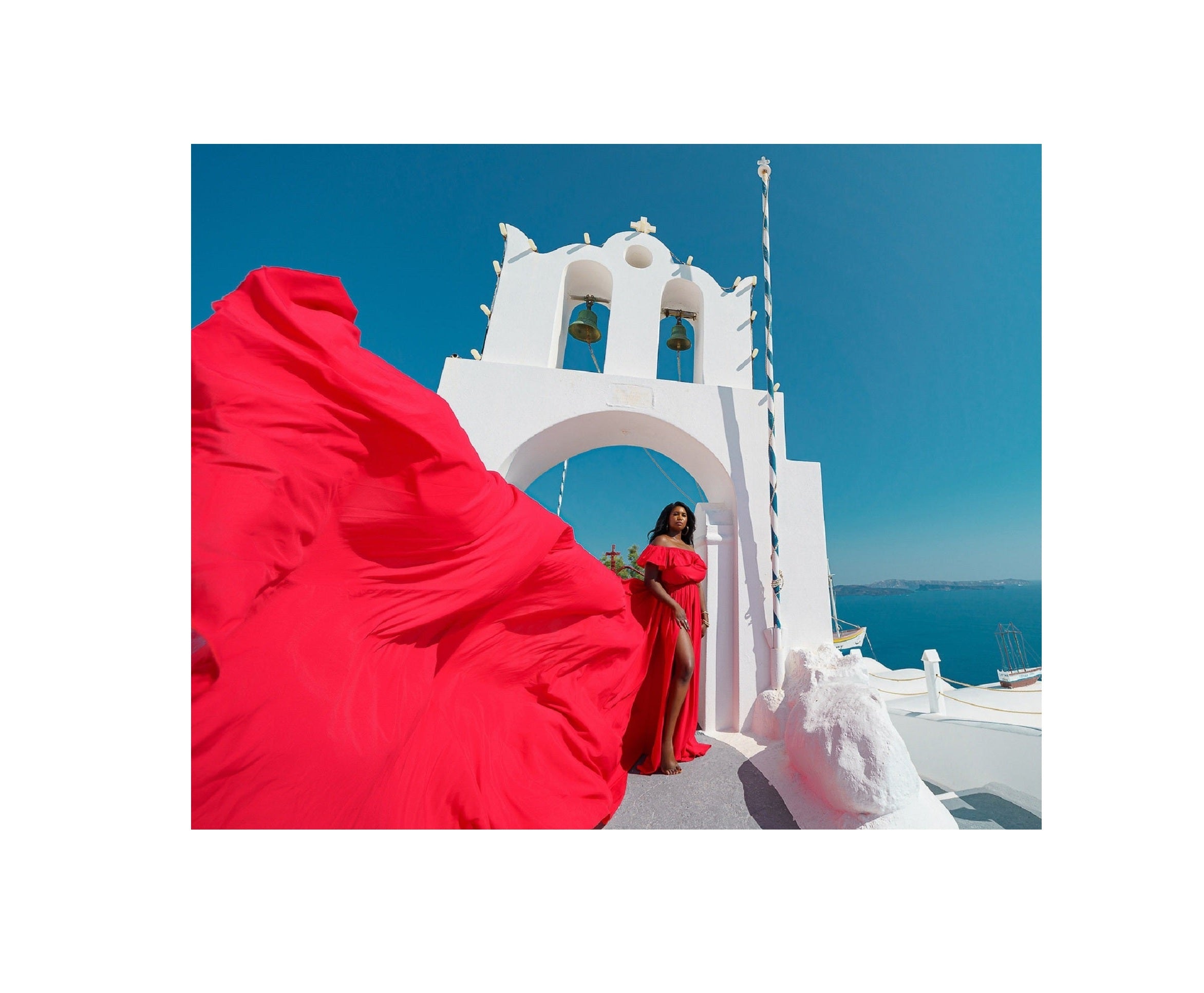 Long Flying Satin Dress For Photoshoot, Dress for Wedding