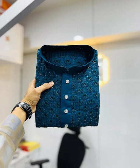 Bollywood Classic Full Stitched Rayon Kurta Pajama Set For Men's