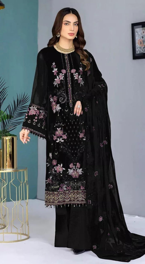 Georgette With Embroidery Stitched Work Salwar Kameez Suit