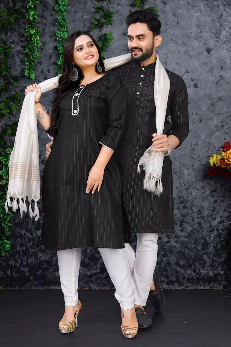 Pure Slub Cotton Couple Combo Set