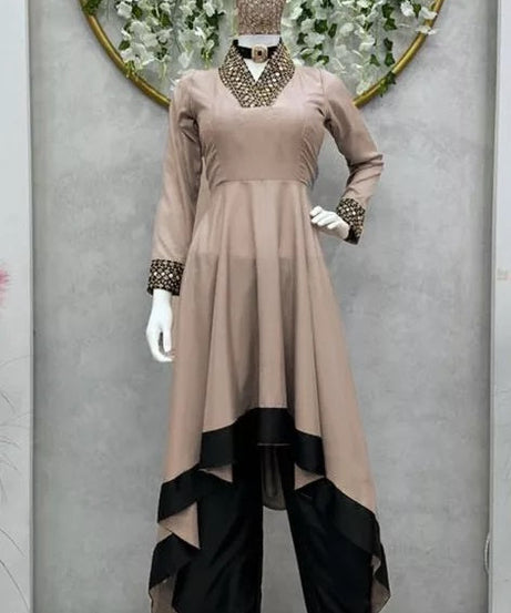 Indian Bollywood Ethnic Silk Suit Dhoti & 2 Piece Set