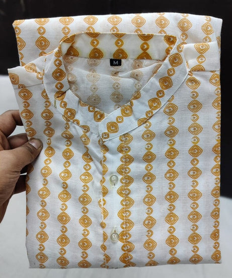 Heavy Magic Cotton Kurta Pajama For Men's & Kid's Combo Set