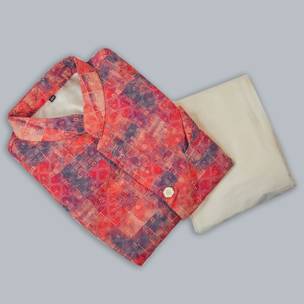 Mastani Silk Kurta Pajama With Heavy Cotton Koti Set