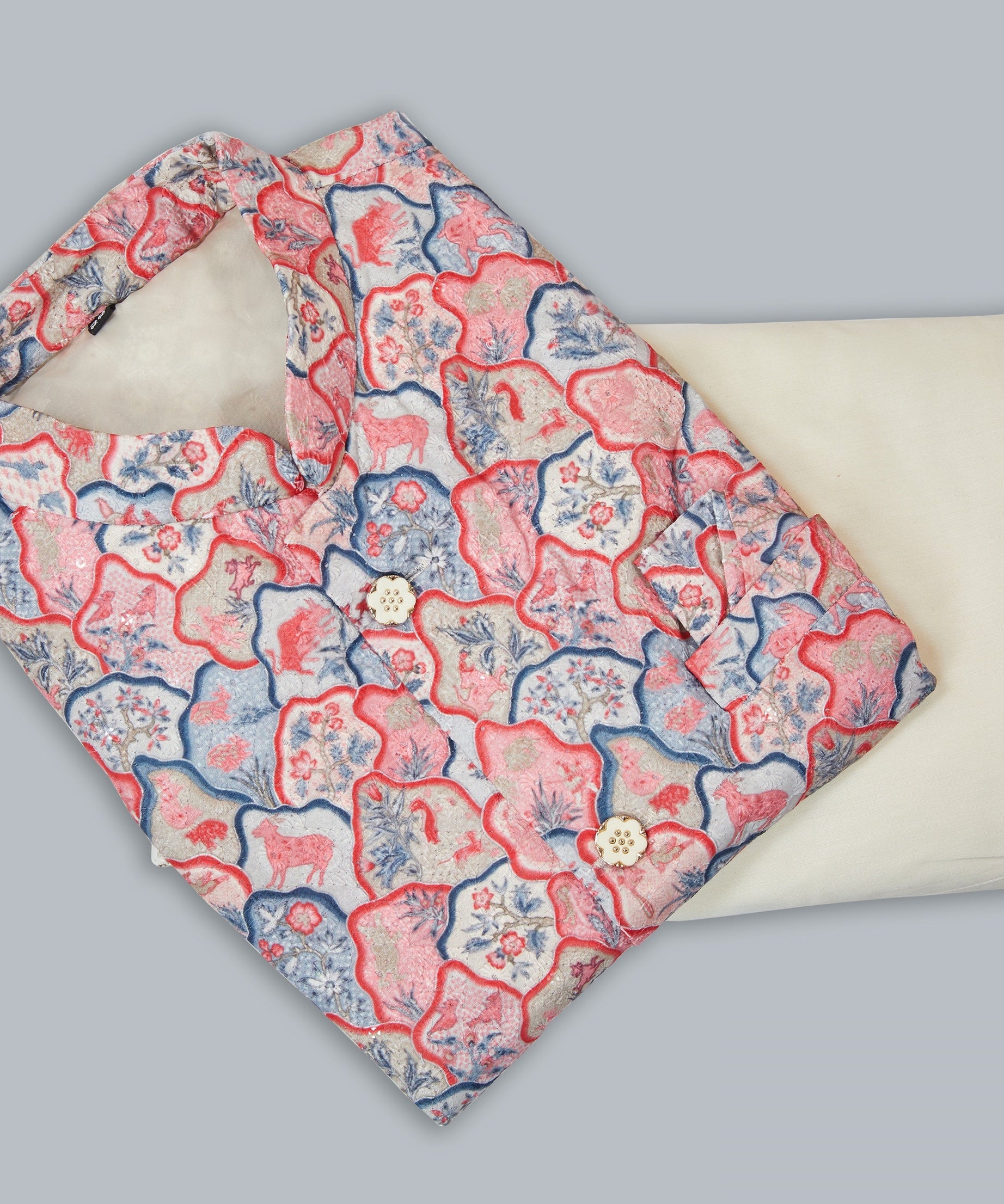 Mastani Silk Kurta Pajama With Heavy Cotton Koti Set