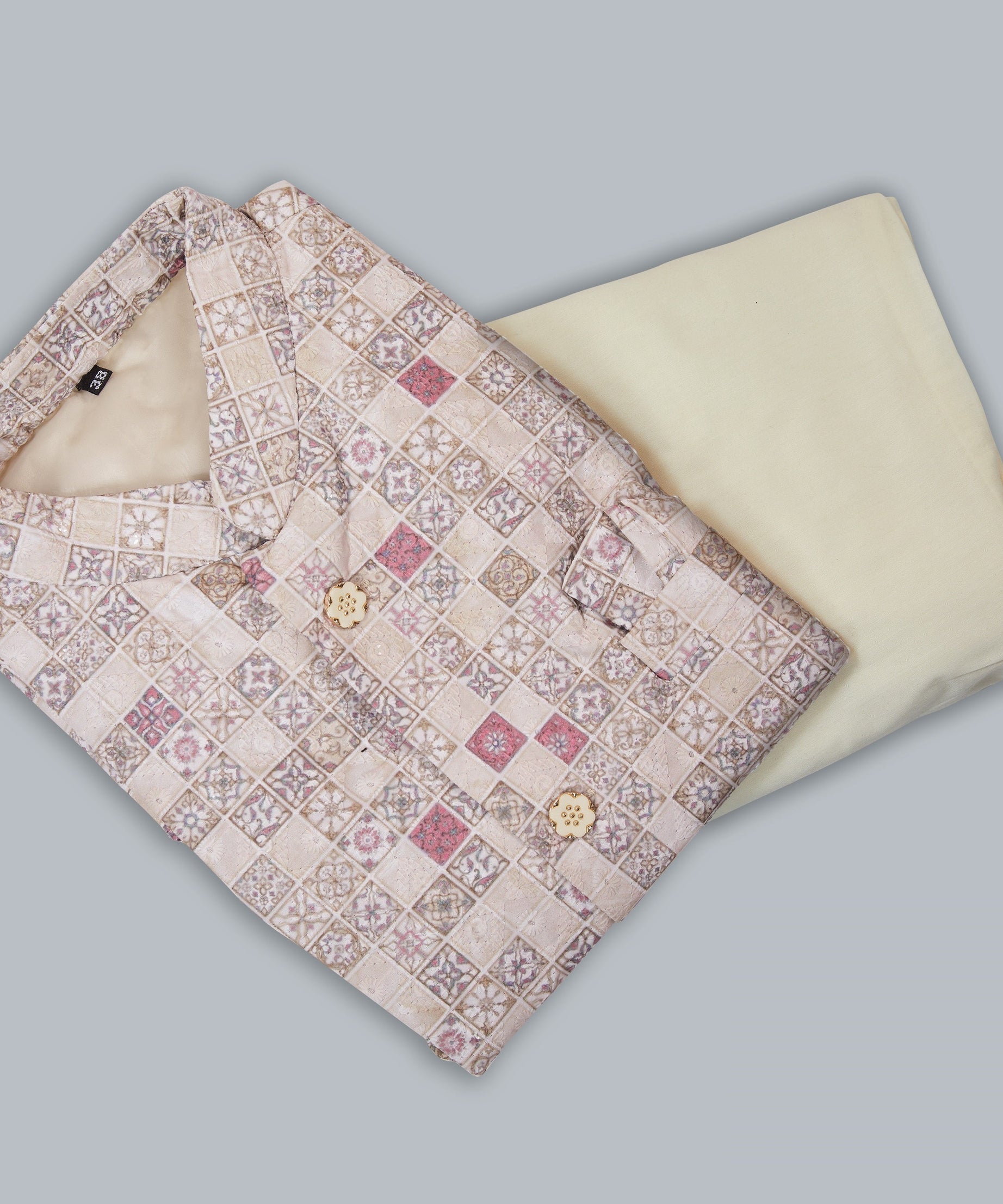 Mastani Silk Kurta Pajama With Heavy Cotton Koti Set