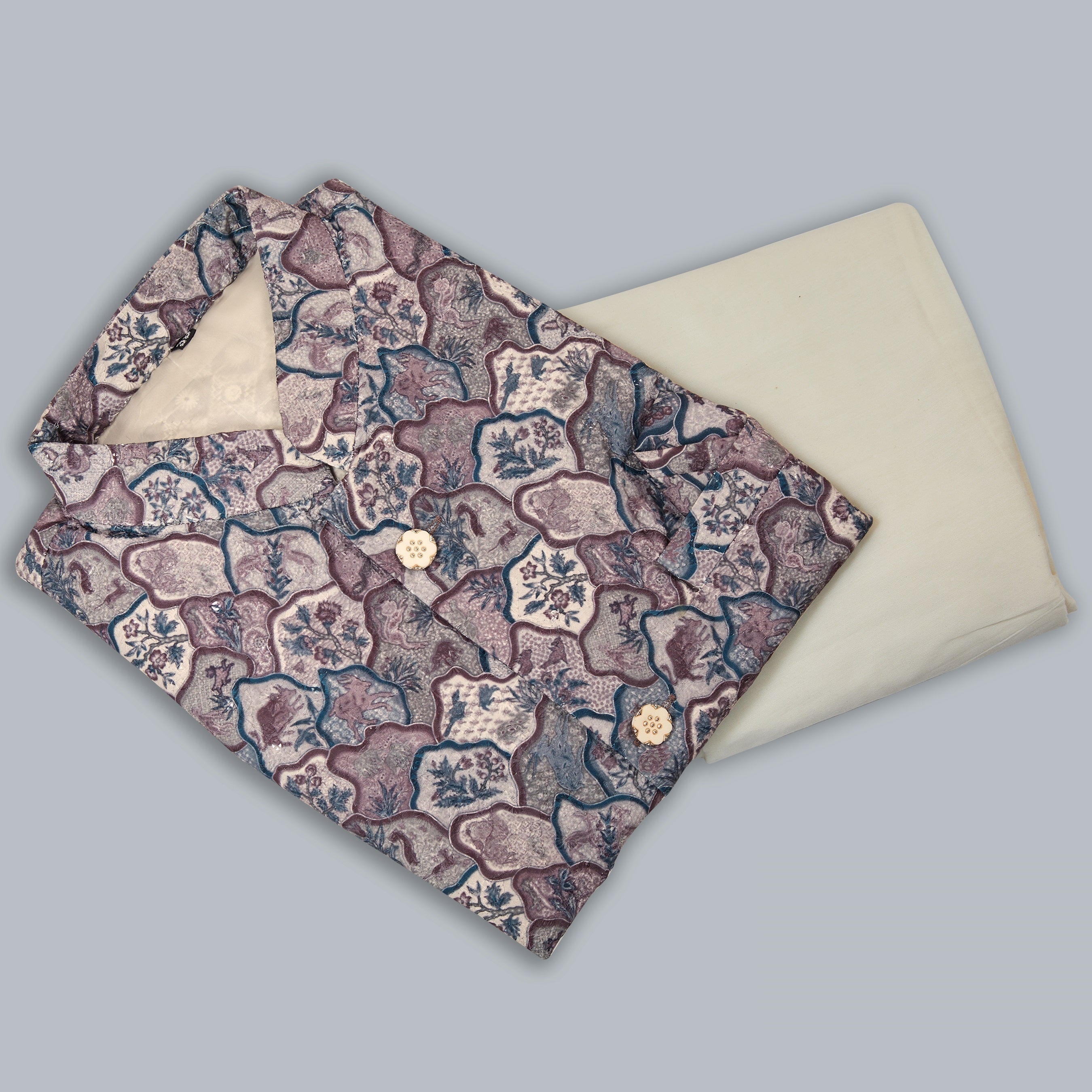 Mastani Silk Kurta Pajama With Heavy Cotton Koti Set