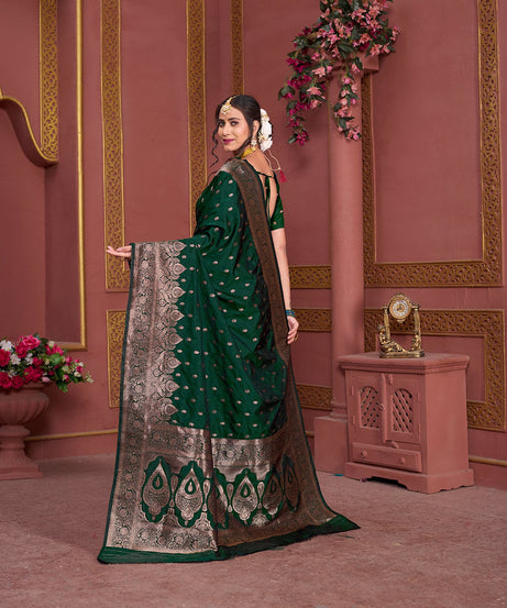 Soft Silk Banarasi Jari Work Beautiful Designer Sari With Blouse